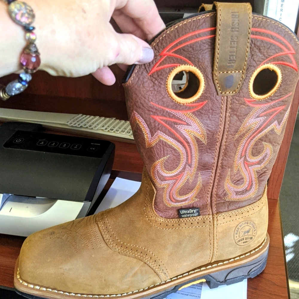 Redwing Irish Setter steel toe work boots women size 9 1/2 medium